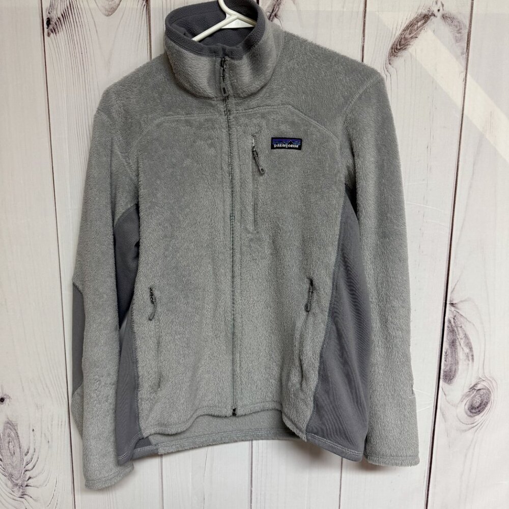 Patagonia Women’s R2 Fleece Jacket M Gray Contrast Panels EUC‎
